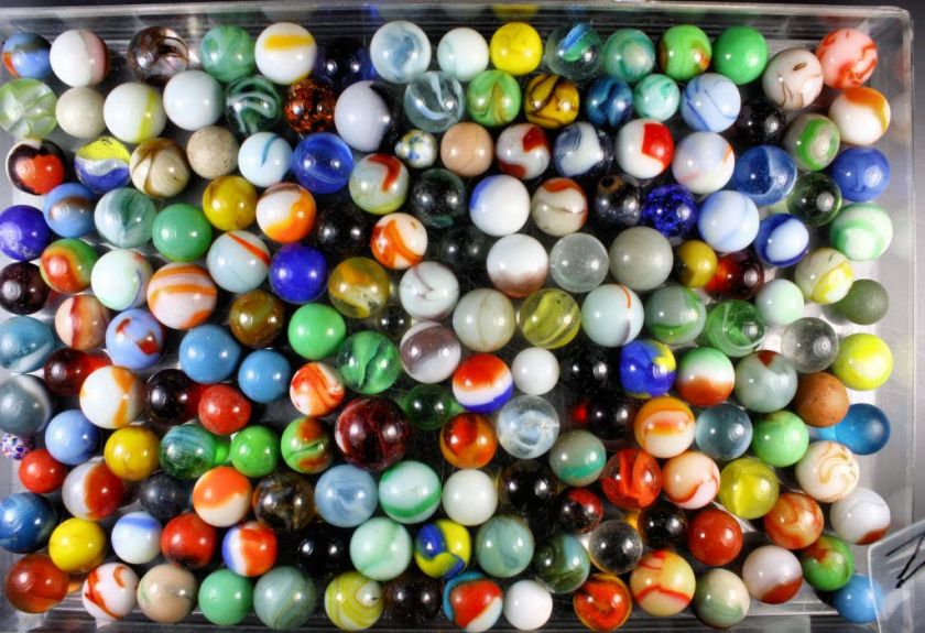   sz VINTAGE ESTATE MARBLES most agates   all photographed   FREE SHIP