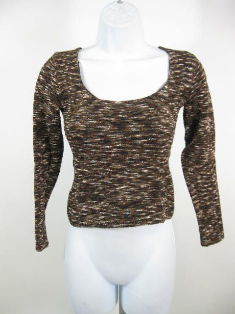 BETTE PAIGE Brown Black Long Sleeve Top Shirt Sz M  