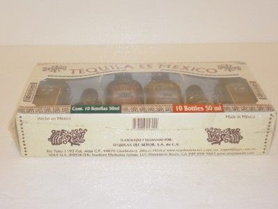   MINIATURE SET SEALED 10 MINI BOTTLES PATRON SAUZA JOSE CUERVO  