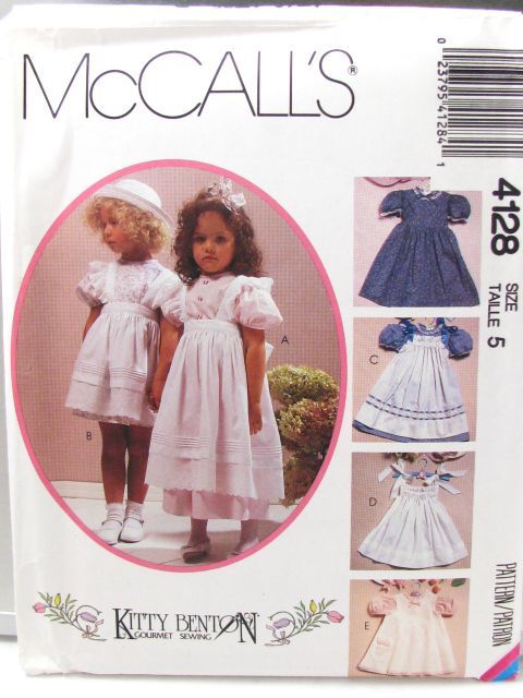 Kitty Benton Dress Pattern Pinafore Sz 5 Gown 3 Lengths  