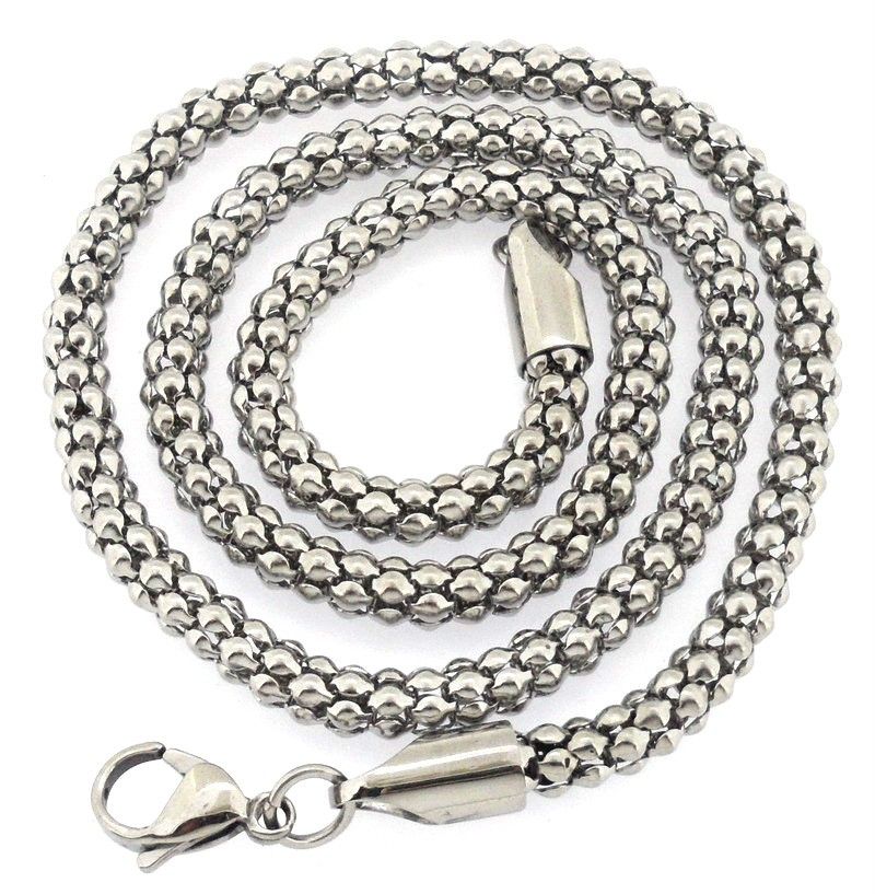 Stainless Steel Men Charm Silver Tone Pendant Necklace Chain Free Ship 