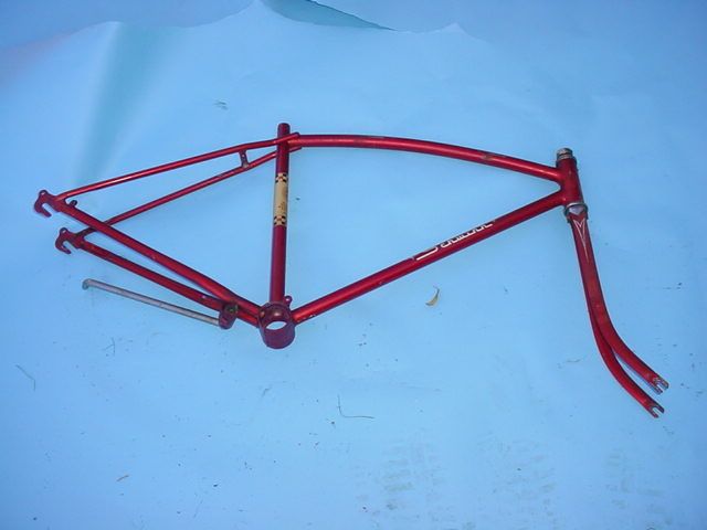 SCHWINN BICYCLE FRAME FORK PARTS CAMEL BACK VINTAGE RED  