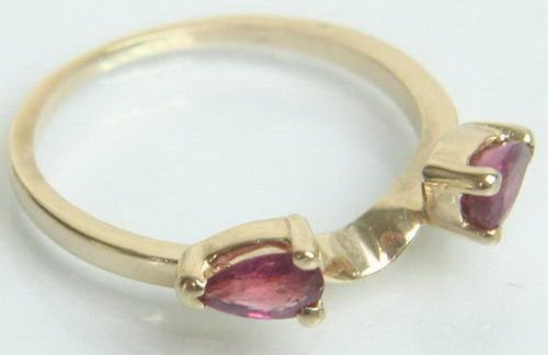 LADIES 14K SOLID GOLD 1/2 CARAT RUBY WRAP ESTATE RING  