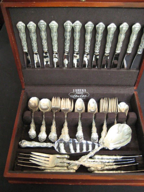 Gorham Strasbourg Sterling Silver Flatware Set 81 Pcs  