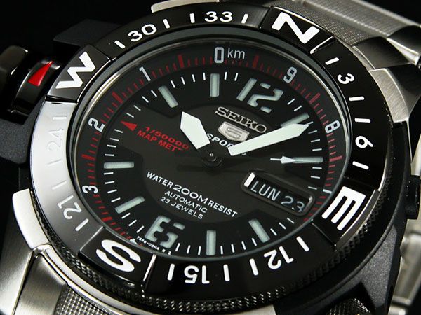 Seiko Men Atlas Automatic Diver Black 200m Watch Skz229 Skz229k1 
