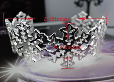 925 Sterling Silver Snowflake Cuff Charm Bracelet JB199  