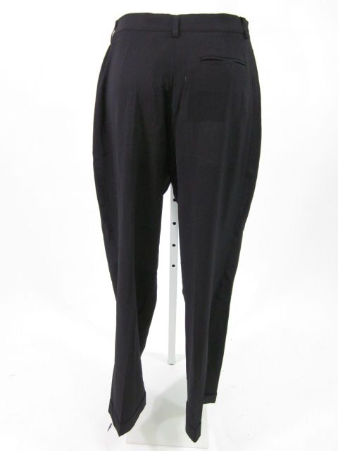 EMPORIO ARMANI Black Pleated Cuffed Pants Slacks Sz 42  