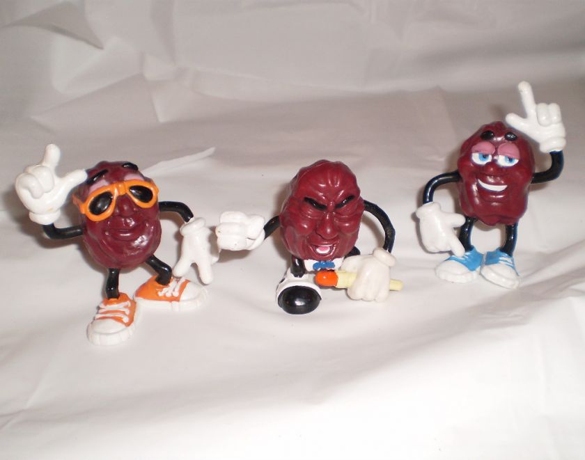 California Raisins 2 1/2 Set 3 Singing Dancing 1987  