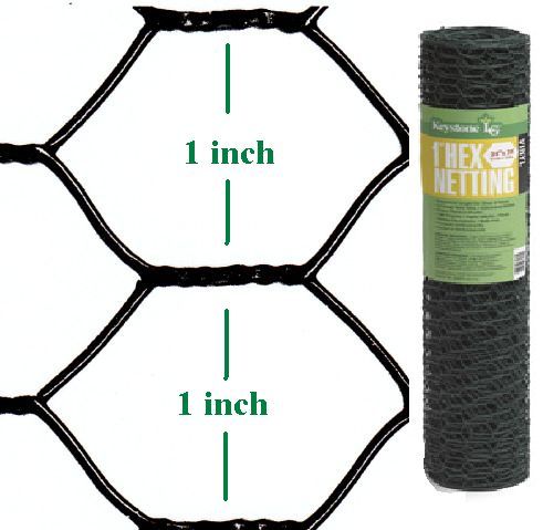 CHICKEN WIRE   HEX NETTING 1 20ga 24 X 25 GREEN  