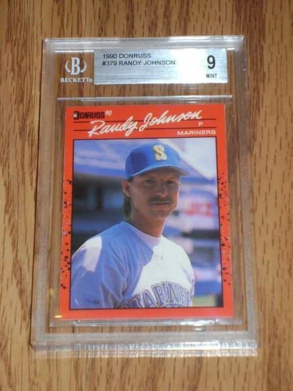 RANDY JOHNSON / 1990 DONRUSS #379 / BECKETT GRADED 9  