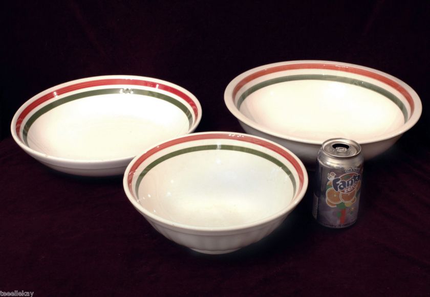 Set of 3 Large ITALIAN Pasta Serving Bowls LA PRIMULA  