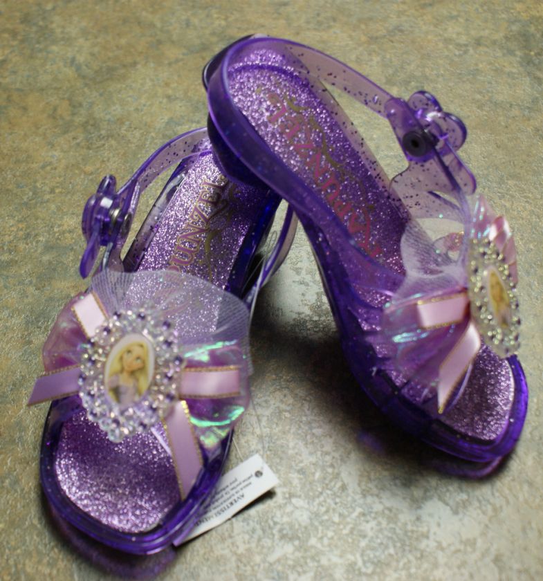 New  RAPUNZEL Light Up Costume Shoes Girl 7  