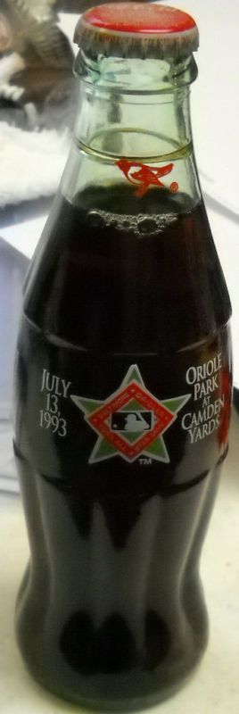 1993 MLB ALL STAR GAME CAMDEN YARDS COKE BOTTLE  