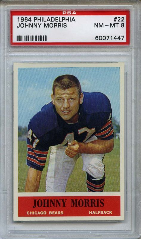 1964 Philadelphia FB Morris #22 Bears PSA 8 NM MT  