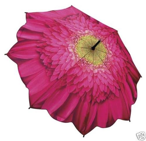 GALLERIA GERBERA DAISY FOLDING COMPACT UMBRELLA 48 ARC  