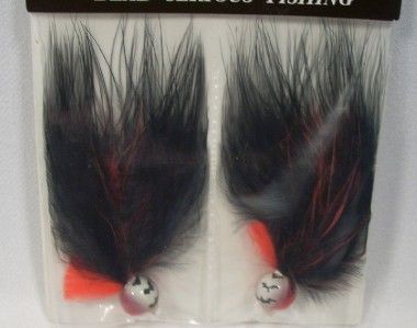 Aero Drifter Marabou Flame Black M 5 Jigs Lures New  