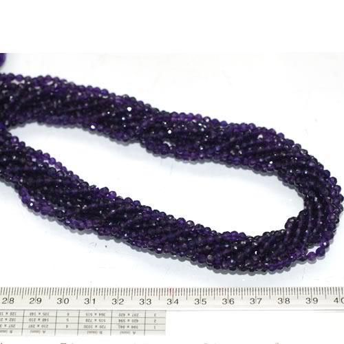 Grape Dark Amethyst Faceted Rondelle Briolette Beads  