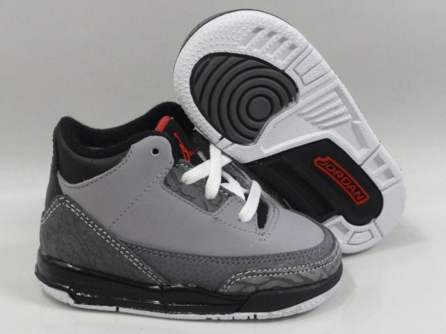 Nike Jordan 3 Stealth Grey Sneakers Infant Toddler Sz 7  