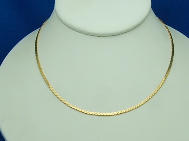 15 Inch 14k Yellow Gold S Link Necklace 2.10mm  