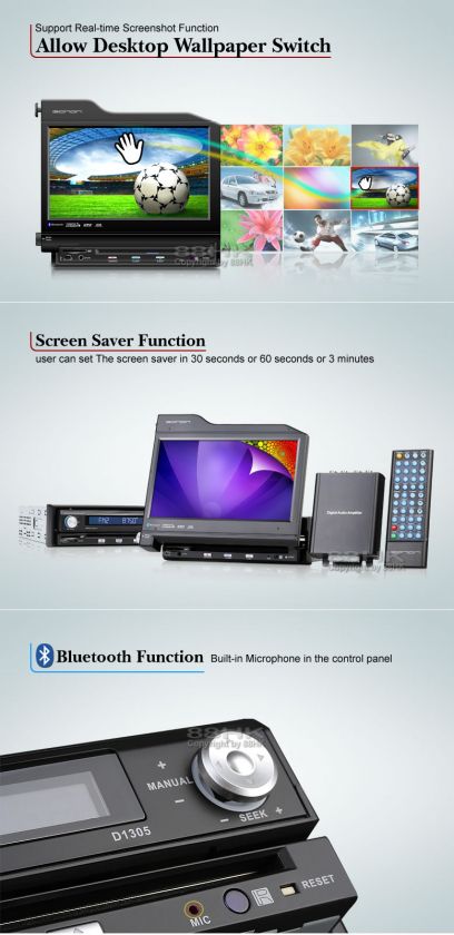 Inch Digital Screen Motorized Touch Screen AVI/DVD//VCD/CD 