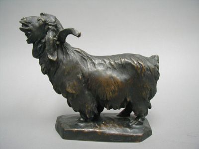 BRONZE GOAT OTTO JARL 19   20th Century Artist SWEDEN  