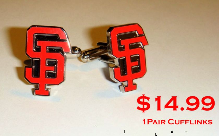 San Francisco Giants Cufflinks logo cuff links tie bar clip hat jersey 