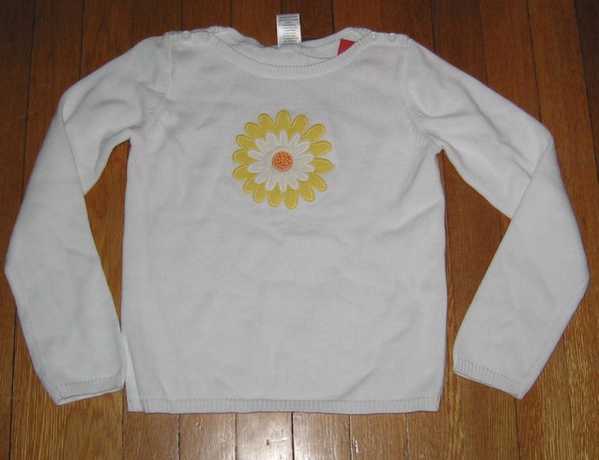 NWT Gymboree DAISY DAYS White Spring Sweater Various Sz  