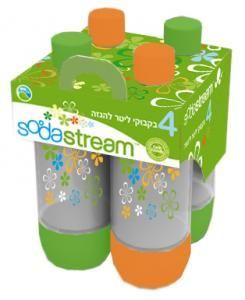 SODASTREAM 4 REUSABLE 1 LITRE BOTTLES   NEW   