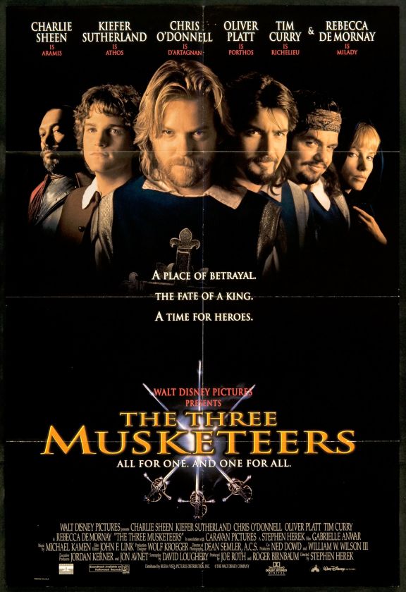 The Three Musketeers 1993 Original U.S. One Sheet Movie Poster  