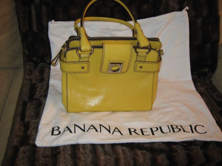 MEDIUM YELLOW LEATHER (BRAHMIN?)HANDBAG,RETIAL $250.00  