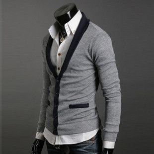 NWT Mens Premium Slim V Neck Stylish Cardigan Sz M L XL  