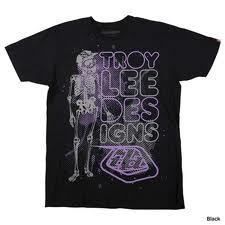 NEW TROY LEE DESIGNS MENS SKELETON TSHIRT BLACK  