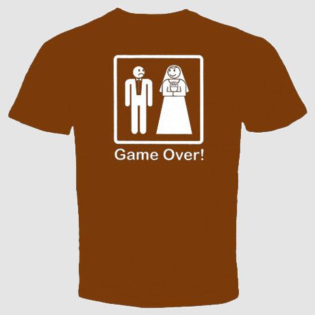 GAME OVER SAD MARRIAGE Funny Cool T SHIRT New  