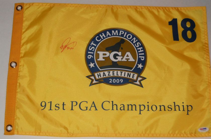 RYO ISHIKAWA Signed Autographed 2009 PGA CHAMPIONSHIP GOLF FLAG Psa 