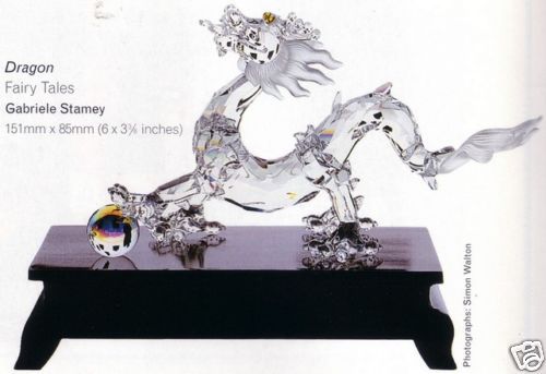 SWAROVSKI SILVER CRYSTAL DRAGON FABLES & TALES 238202  