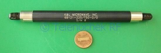 RF IF microwave bandpass filter 225 MHz 50 MHz BW data  