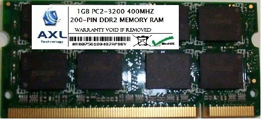 1GB PC2 3200 DDR2 SODIMM 400MHZ 200 PIN MEMORY RAM  