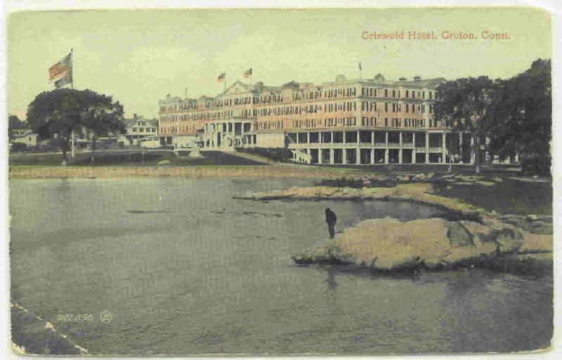 Griswold Hotel Groton CT on Vintage Picture Postcard Un  