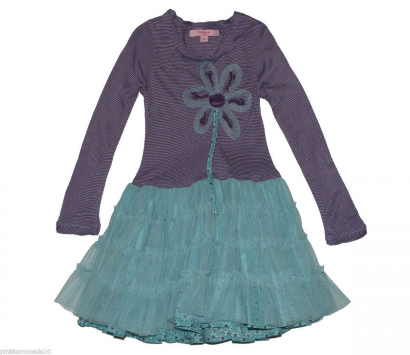 Brand New Gorgeous Turq & Lilac Beetlejuice London Girls Dress 2T,3T 
