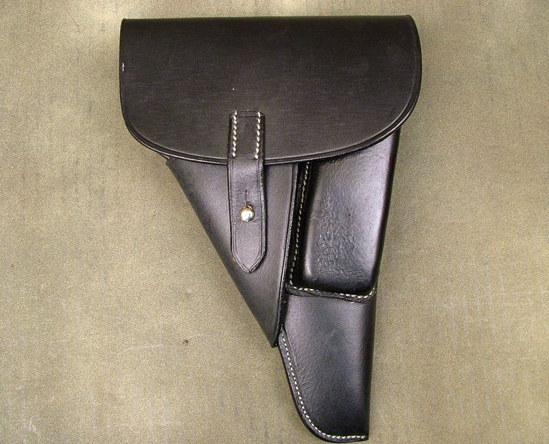 German WWII P 38 Softshell Black Leather Holster P38  