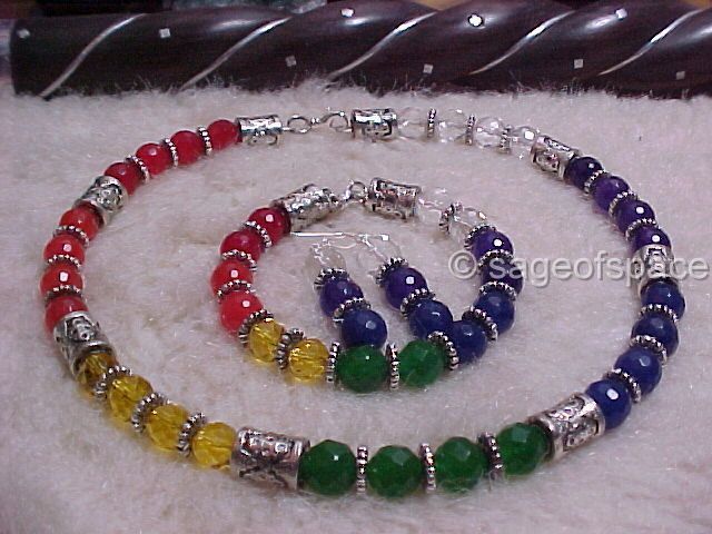   BRACELET EARRINGS SET chi reiki energy worker kung tai meditate  