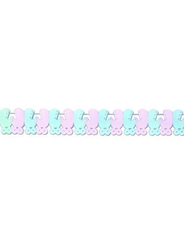 Pastel Buggy Pram Garland Baby Shower Christening Party  