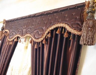 curtain Brown drapes pharaoh mode 2012 antiqu tassel 100% hand made 2 