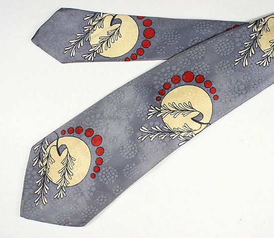 VTG 40s/50s BEAUTIFUL ART DECO WIDE/SWING TIE/NECKTIE  