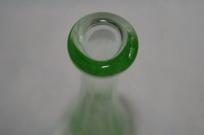 M15 GREEN DEPRESSION Medium Ribbed 8 Bud Vase  