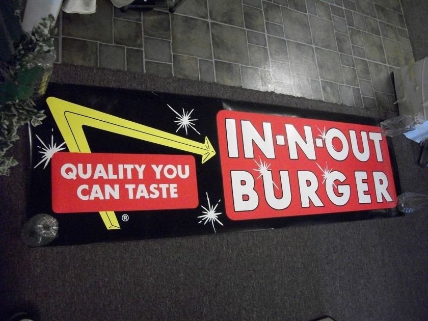 REALLY NICE VINTAGE IN N OUT URGE BUMPER STICKER POSTER  