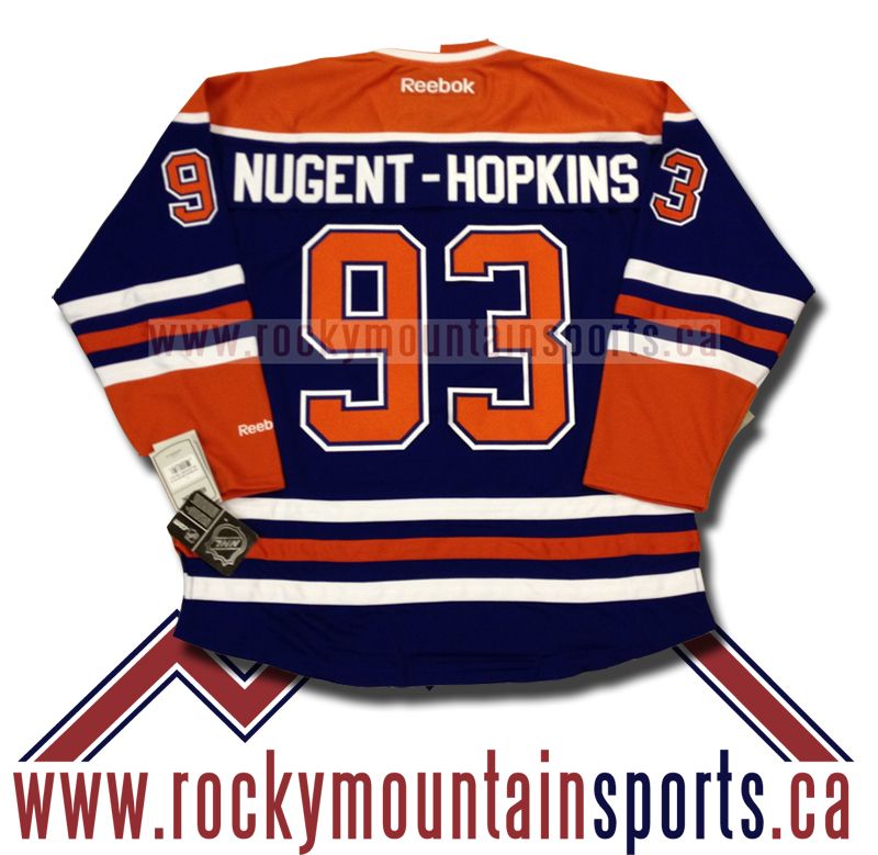   NUGENT HOPKINS EDMONTON OILERS NEW HOME JERSEY REEBOK RBK 7185 PREMIER