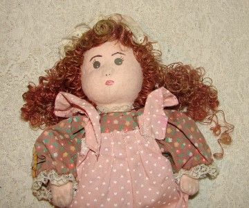 VTG CUTE CLOTH STUFFED BODY DOLL 11 1/2 BY APPLAUSE  