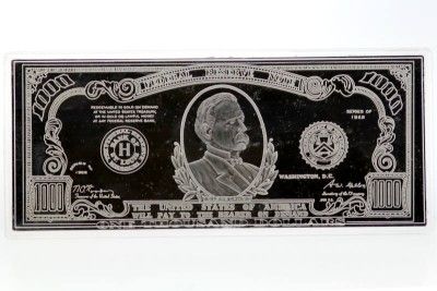 1928 united states of america one thousand dollar $ 1000 fine silver 