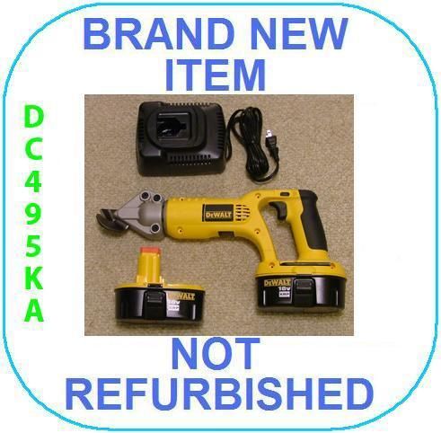 DeWalt DC495KA Cordless 18V Heavy Duty 18 Gauge Swivel Head and Shear 